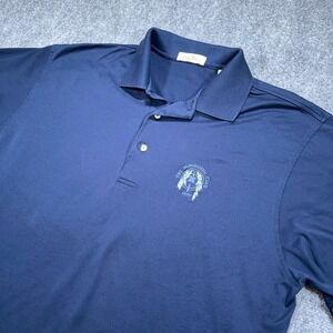 Peter Millar Golf Polo Shirt Mens L Navy Short Sleeve Stretch Minikahda Club